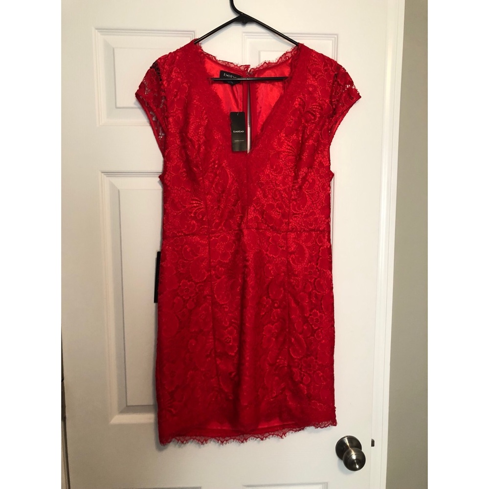 Bebe lace overlay dress